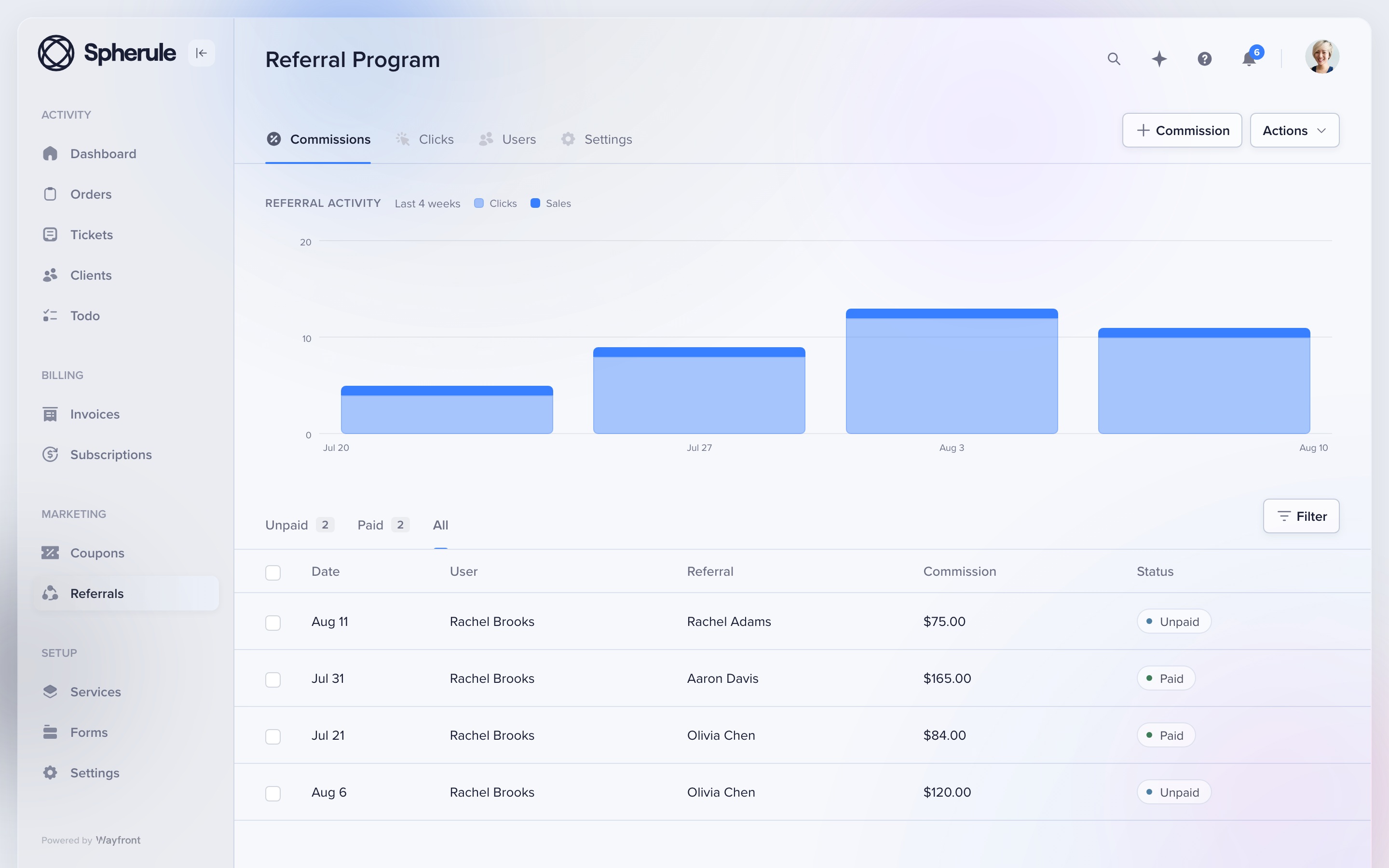 Grow the account from the same record