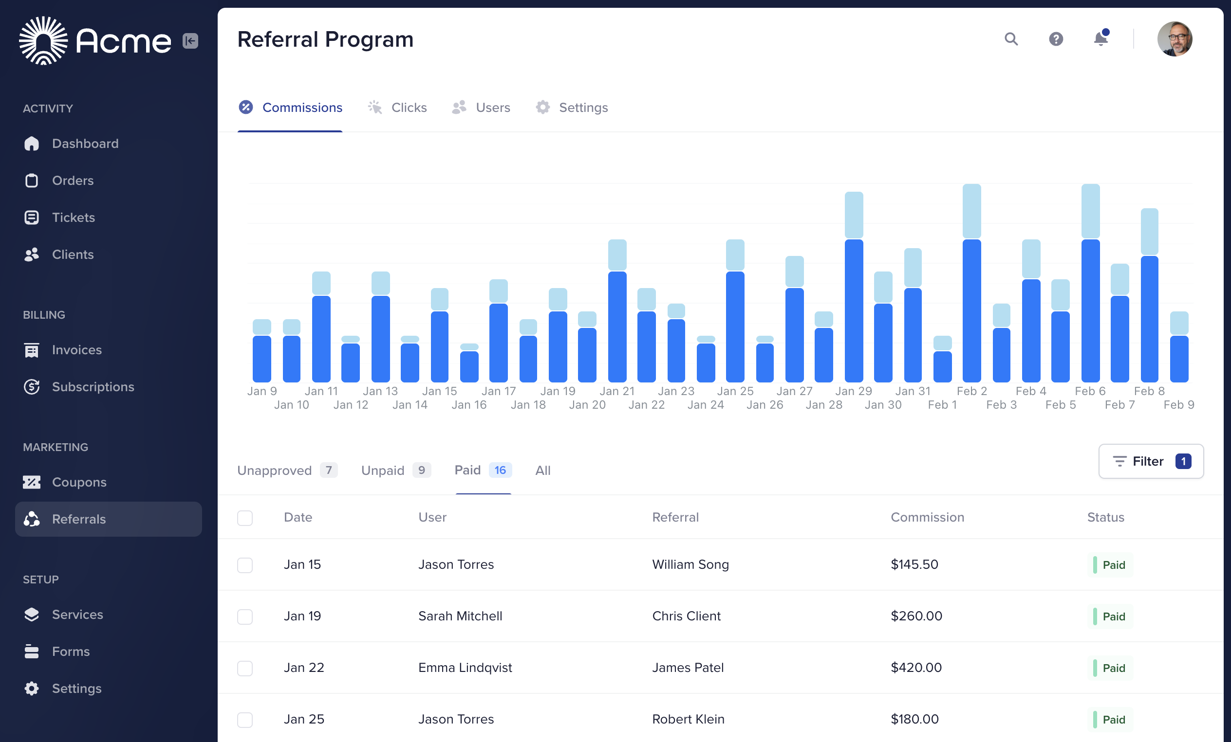 Grow the account from the same record