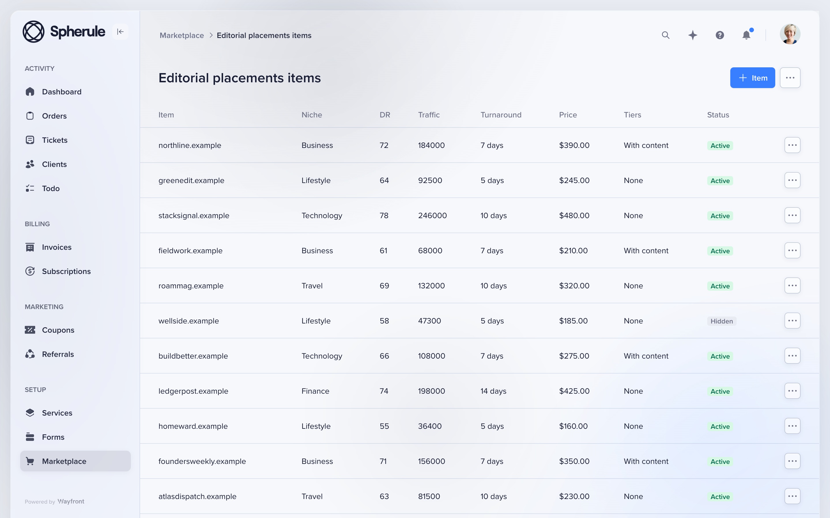Admin link inventory with custom attributes, prices, tiers and availability
