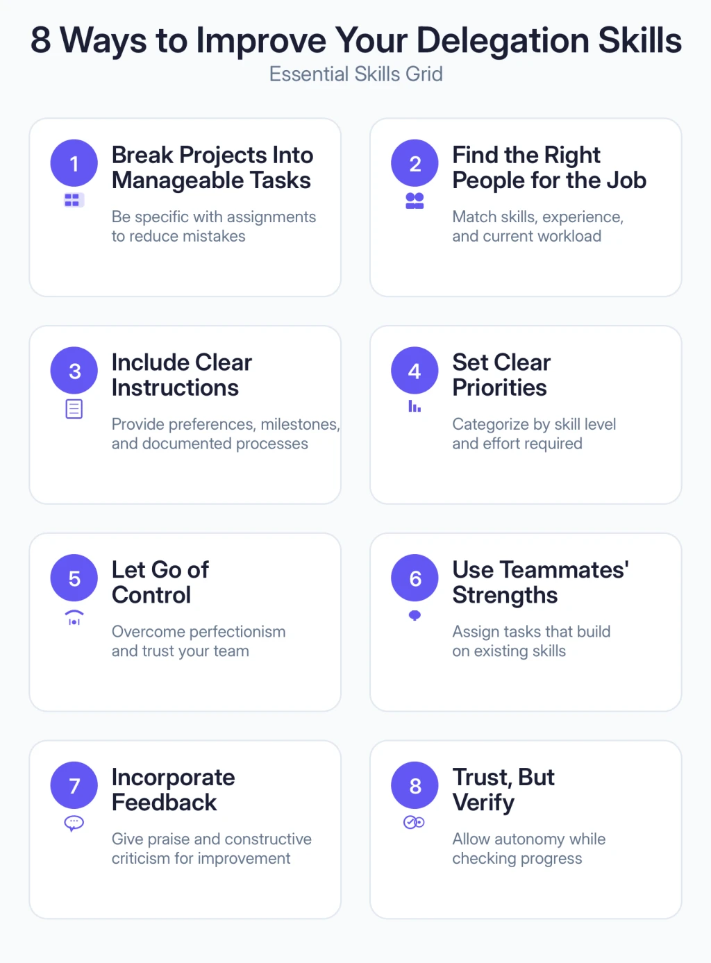Learn To Delegate How to Improve Delegation Skills: 8 Tips + Framework for Agency Success