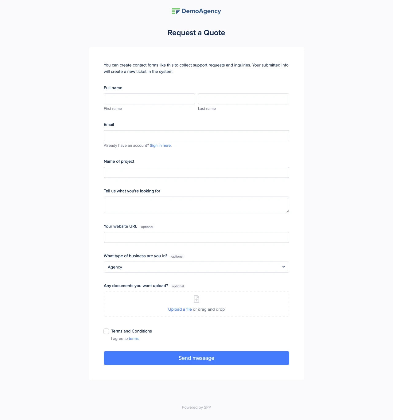 Example Spp Form How to Set Up the Helpdesk Module // Wayfront Help