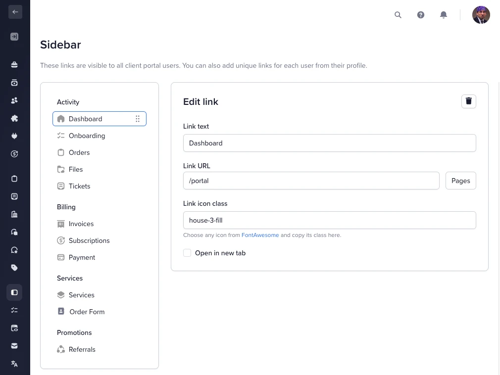 How to Configure the Sidebar // Wayfront Help