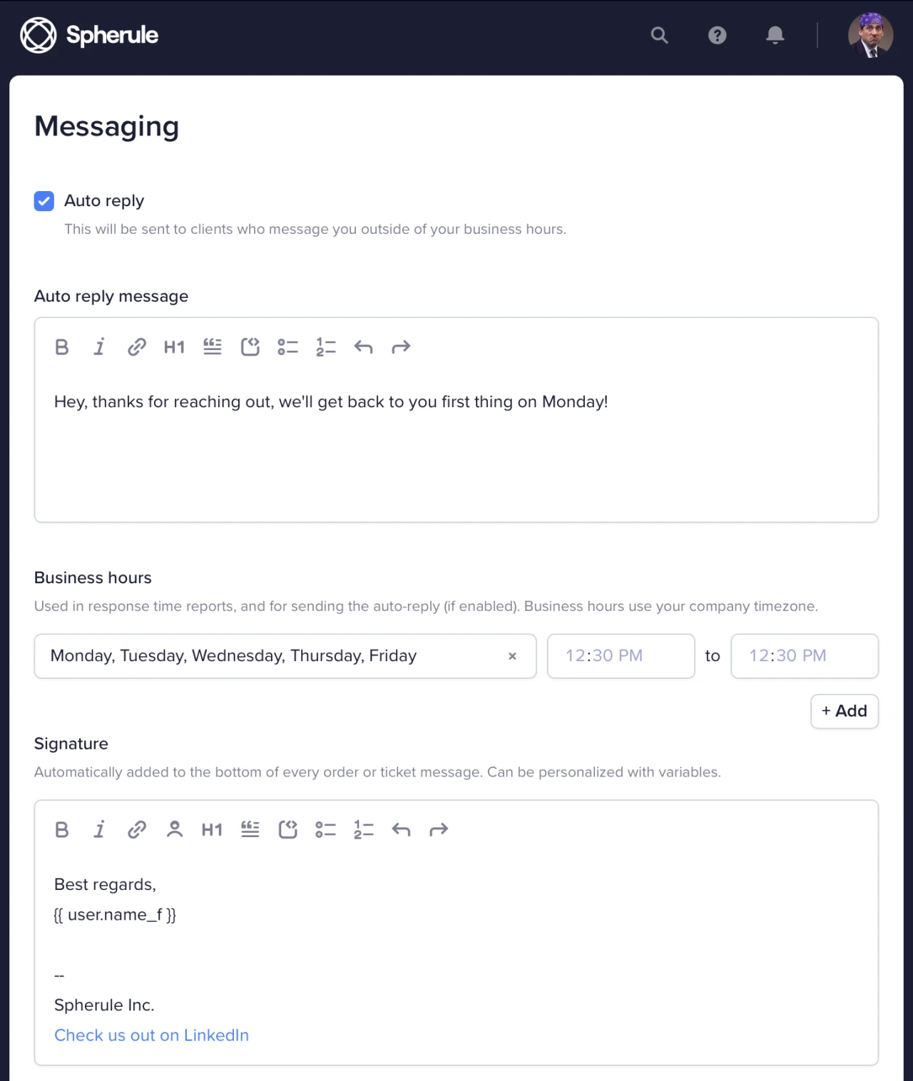 Help Message System Agency Helpdesk & Support Software // Wayfront